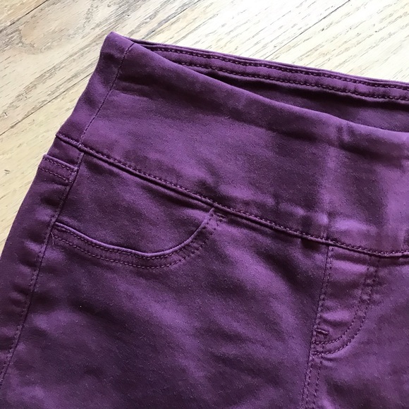 SO Jeggings NEW Womens XS Extra Small Maroon Super Stretch Skinny Mid Rise - Picture 7 of 12